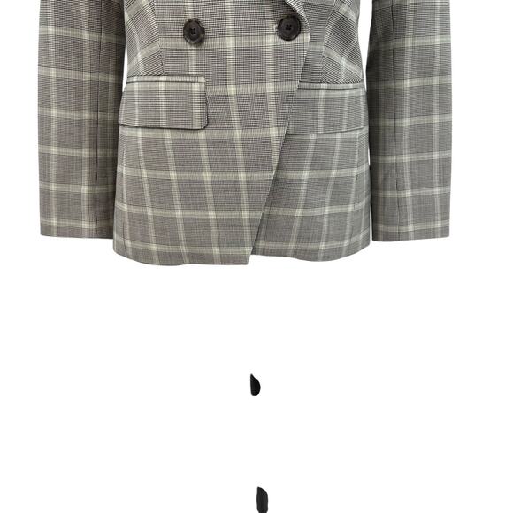 J. Crew Devon Blazer Plaid Italian Stretch Tollegno Wool Blend Gray Size 0P - Picture 5 of 14